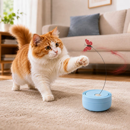 FlutterFly automatic butterfly cat toy for indoor cats