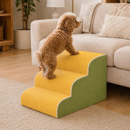 Non-slip foam pet staircase for furniture access