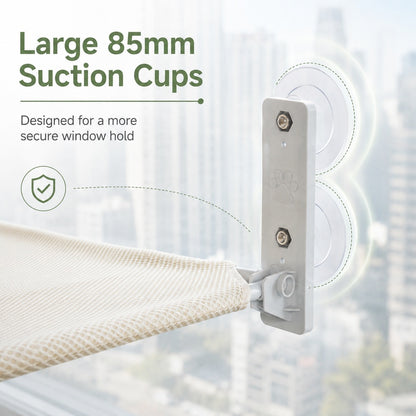 Paws in Awe Foldable Cat Window Hammock for Apartments - No-Drill Suction Perch for Sunny Naps Without Taking Up Floor Space image 3