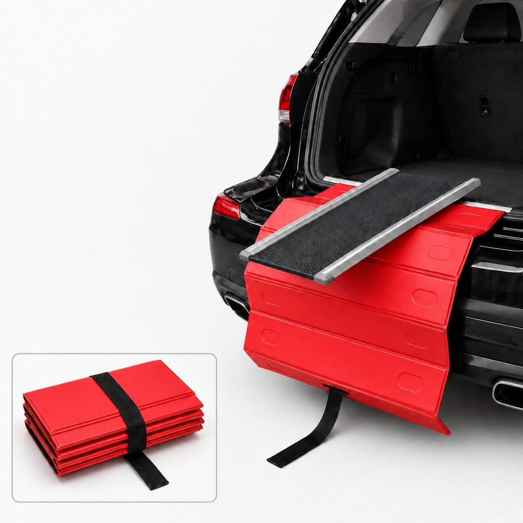 Paws in Awe Foldable Pet Ramp Bumper Protector Mat for SUVs - Protect Your Rear Bumper from Dog Scratches During Car Loading image 1