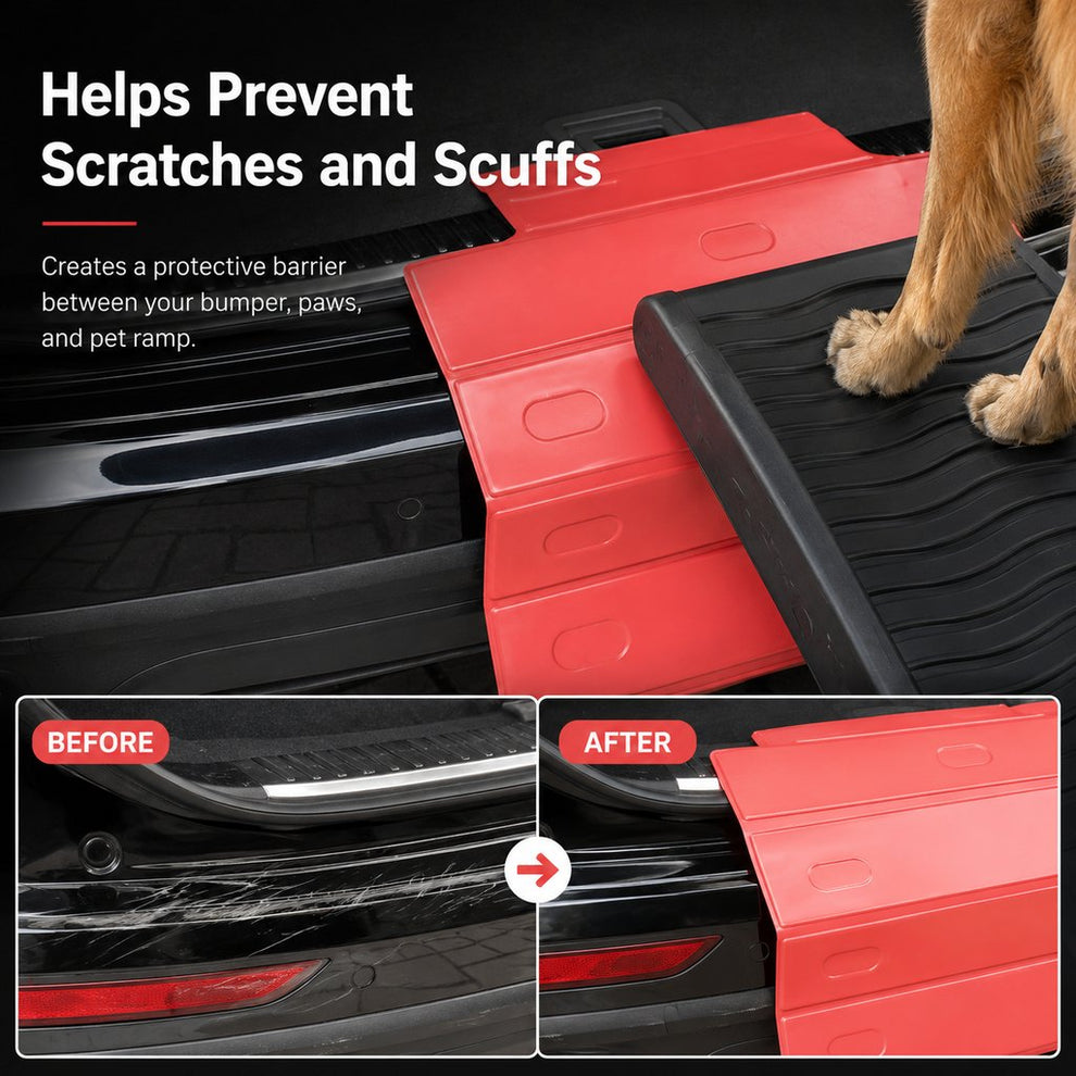 Paws in Awe Foldable Pet Ramp Bumper Protector Mat for SUVs - Protect Your Rear Bumper from Dog Scratches During Car Loading image 6