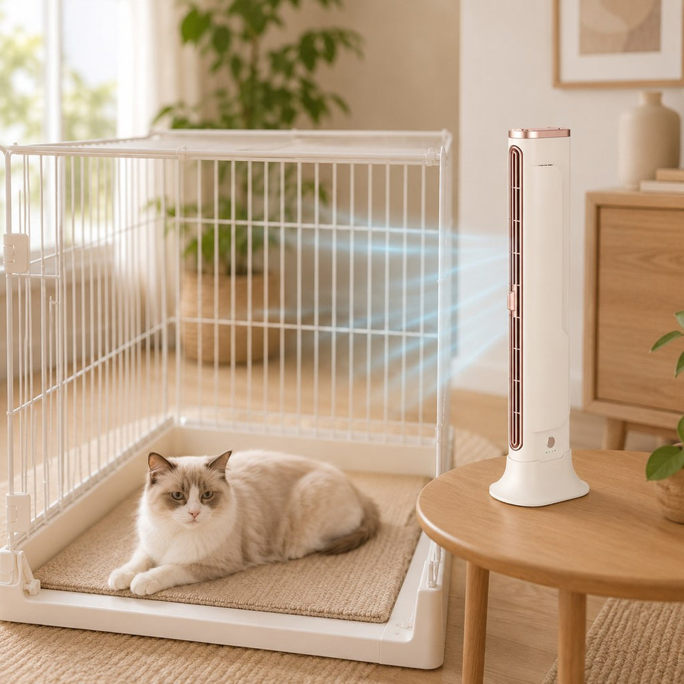 Paws in Awe Rechargeable Pet Crate Cooling Fan - 3-Speed Airflow for Stuffy Dog Kennels & Indoor Pet Spaces image 2