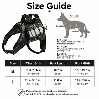 Paws in Awe Frenchie Tactical Dog Vest Backpack for Daily Walks - Reflective Small Dog Harness with Water Bottle Holder & Side Pockets image 9