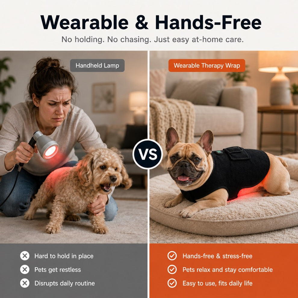 FrenchieGlow red light comfort vest for French Bulldogs