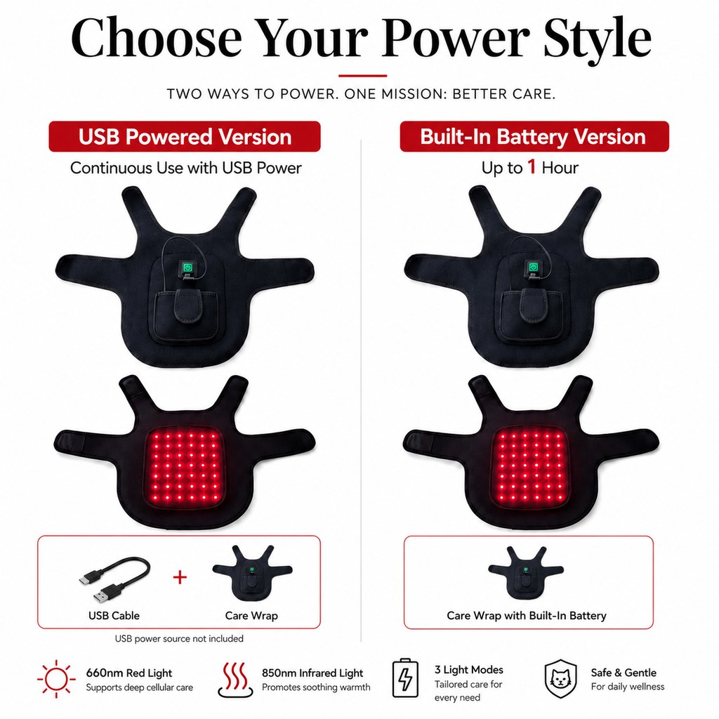 FrenchieGlow USB powered red light comfort vest update image 2