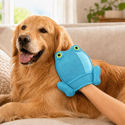 Paws in Awe Froggy Pet Hair Removal Grooming Mitt for Cats & Dogs - Gentle Daily Deshedding Glove for Sofas, Rugs, Clothes & Car Seats image 14
