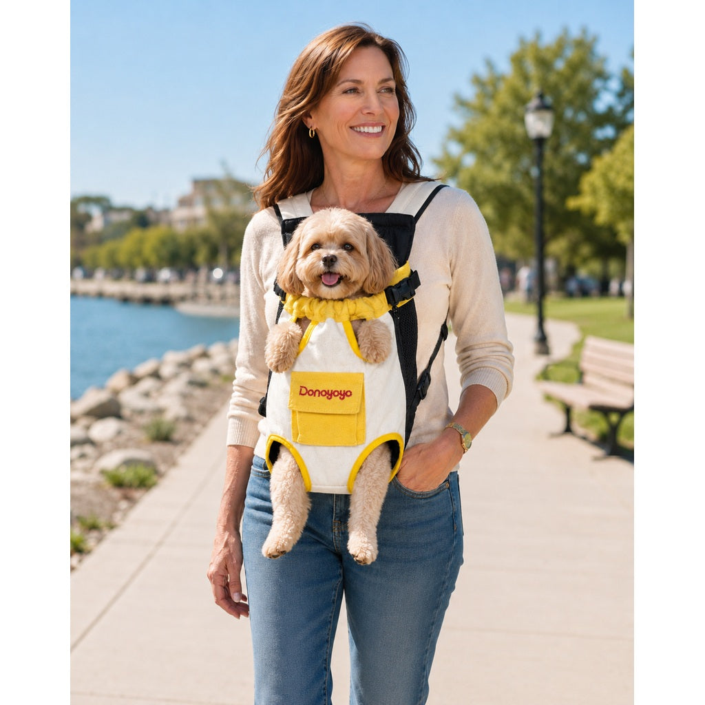 Paws in Awe Front-Facing Pet Carrier Backpack for Cats & Small Dogs, Hands-Free Travel Carrier With Breathable Mesh, Adjustable Neck Opening & Front Pocket image 9