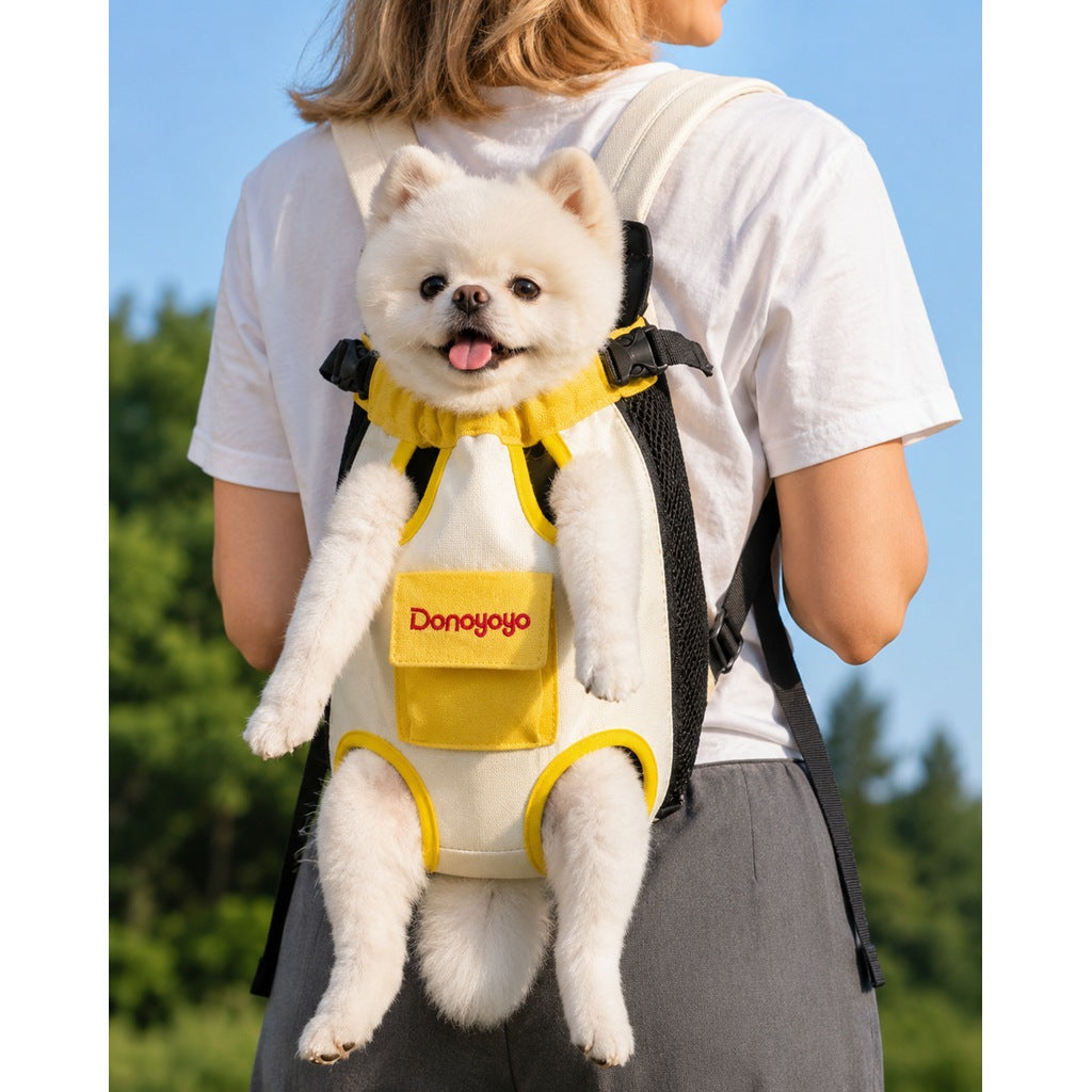 Paws in Awe Front-Facing Pet Carrier Backpack for Cats & Small Dogs, Hands-Free Travel Carrier With Breathable Mesh, Adjustable Neck Opening & Front Pocket image 3