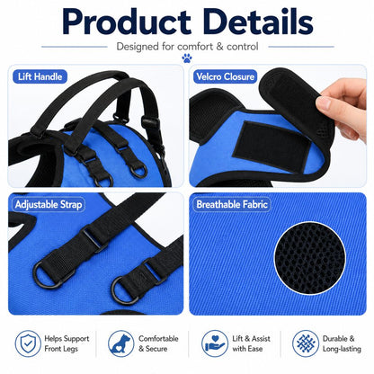 Paws in Awe Front Leg Support Harness for Senior Dogs – Mobility Lift Aid for Walking, Stairs & Car Rides image 8