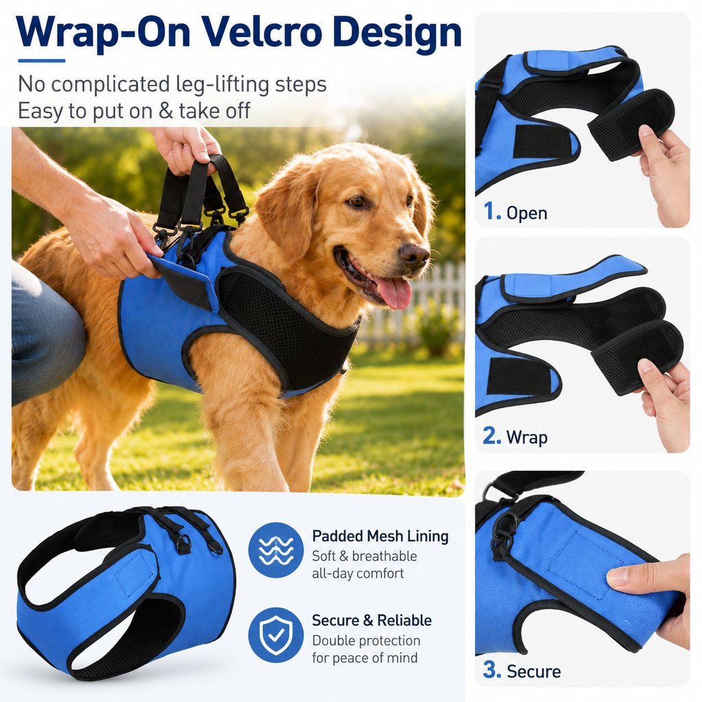 Paws in Awe Front Leg Support Harness for Senior Dogs – Mobility Lift Aid for Walking, Stairs & Car Rides image 5