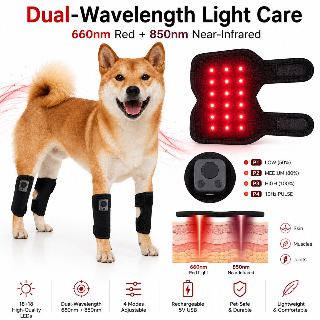 Dog therapy wrap for front or rear leg use