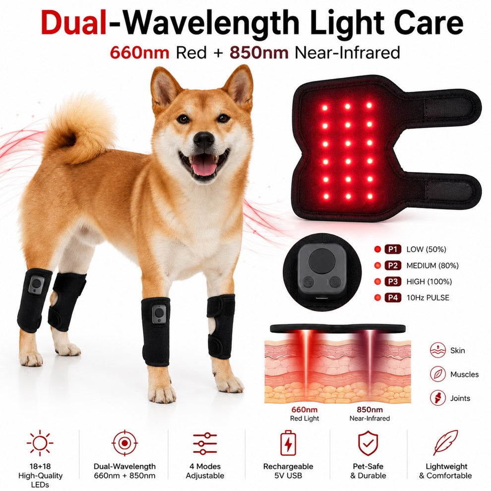 Dog therapy wrap for front or rear leg use