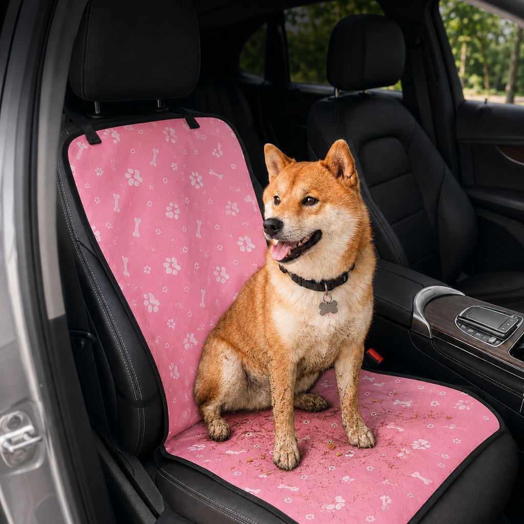 Paws in Awe Front Seat Pet Car Cover for Dogs - Waterproof Seat Protector for Mud, Fur & Scratches | Universal Fit for Cars, SUVs & Trucks image 11