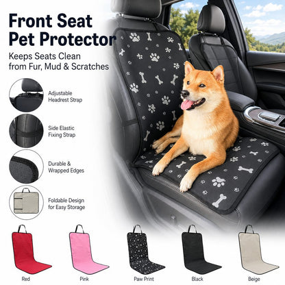 Paws in Awe Front Seat Pet Car Cover for Dogs - Waterproof Seat Protector for Mud, Fur & Scratches | Universal Fit for Cars, SUVs & Trucks image 2