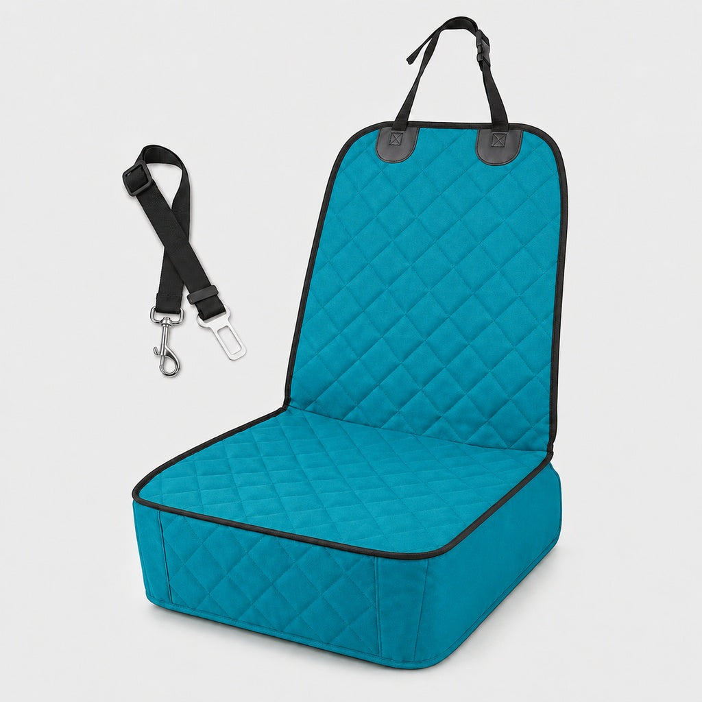 Paws in Awe Front Seat Pet Car Seat Cover with Seat Belt Tether - Passenger Seat Protector image 12