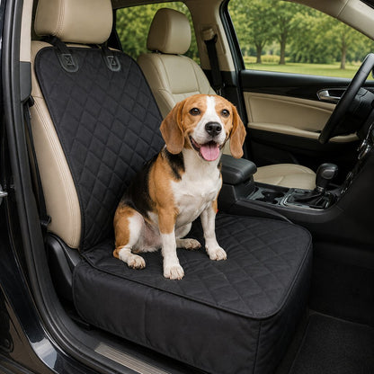 Paws in Awe Front Seat Pet Car Seat Cover with Seat Belt Tether - Passenger Seat Protector image 1