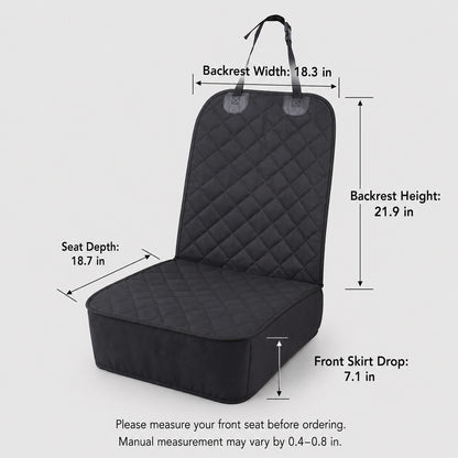 Paws in Awe Front Seat Pet Car Seat Cover with Seat Belt Tether - Passenger Seat Protector image 9