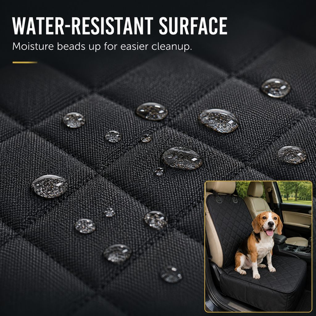 Paws in Awe Front Seat Pet Car Seat Cover with Seat Belt Tether - Passenger Seat Protector image 4