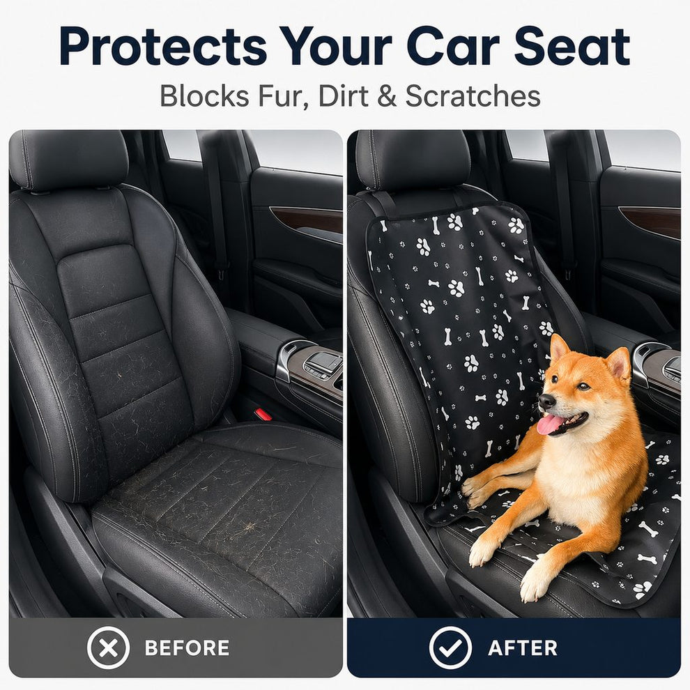 Paws in Awe Front Seat Pet Car Cover for Dogs - Waterproof Seat Protector for Mud, Fur & Scratches | Universal Fit for Cars, SUVs & Trucks image 4