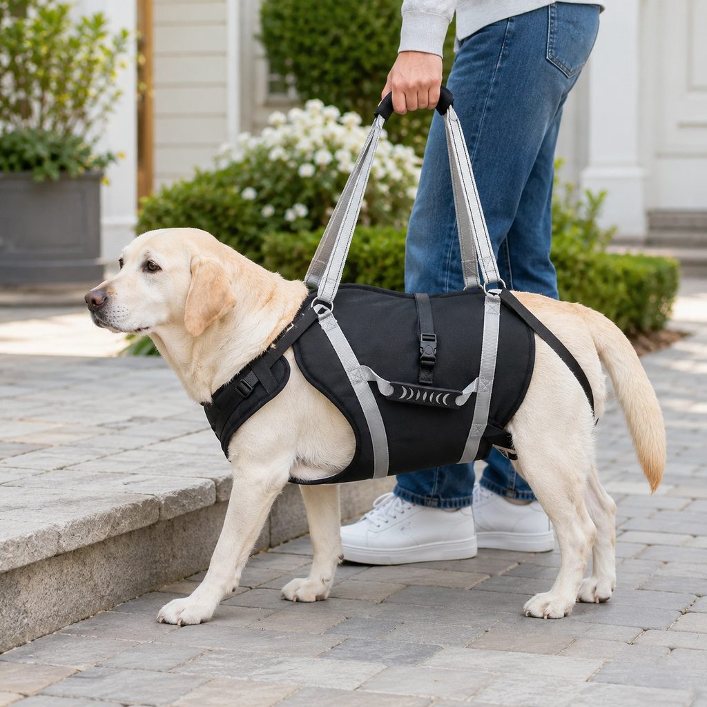 Full-body dog lift support harness for large senior dogs