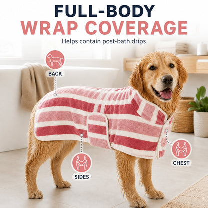 Full-body wrap coverage dog drying towel