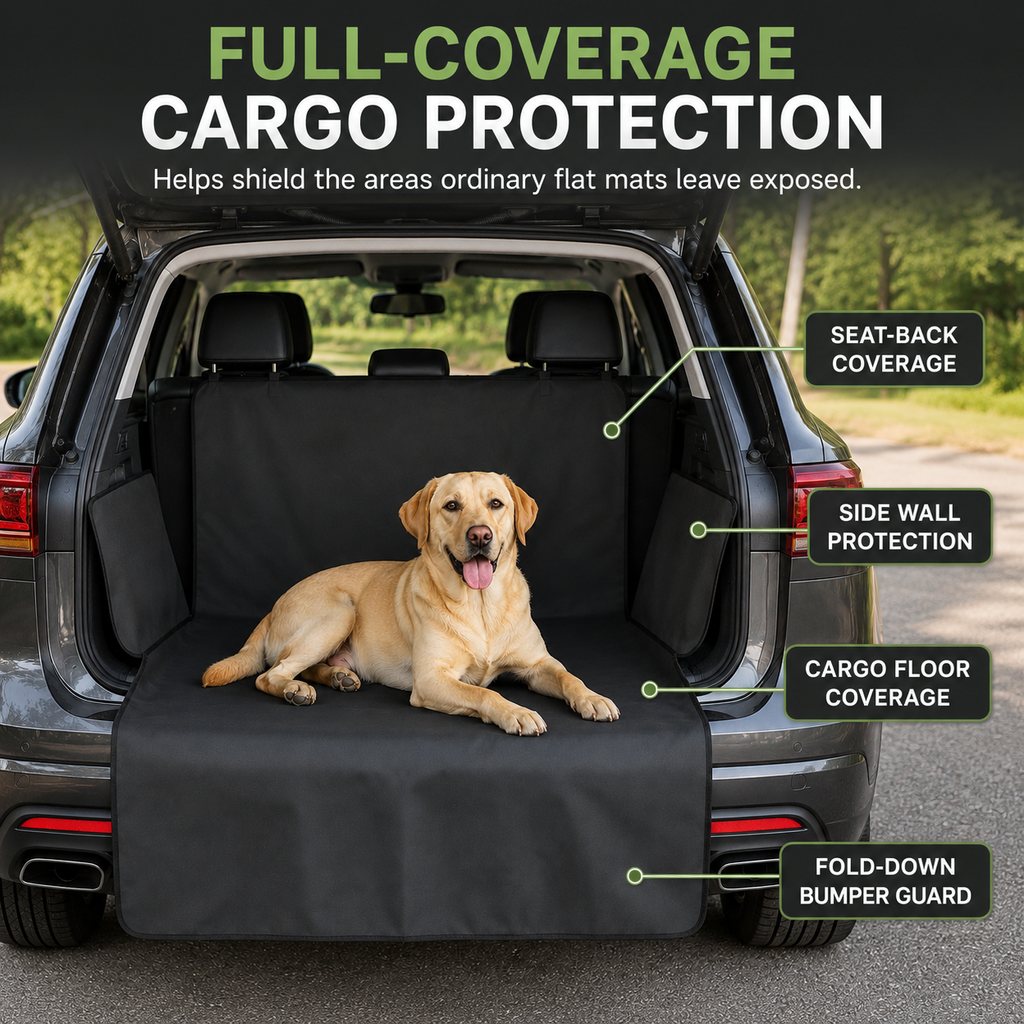 Full coverage SUV cargo protection for seat backs side walls and bumper