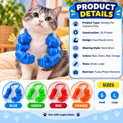 Product details for the novelty muscle arms cat costume