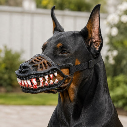 Halloween Red Teeth funny dinosaur costume dog muzzle main image