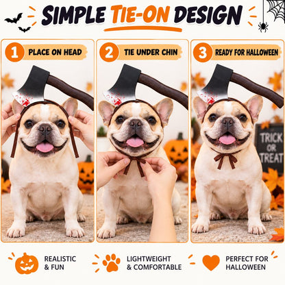 Simple tie-on Halloween pet headwear instructions