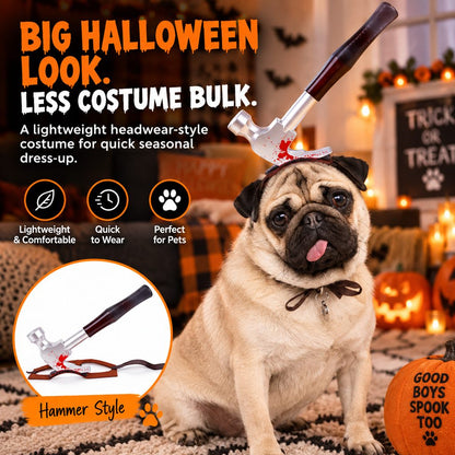 Lightweight hammer style Halloween dog headwear