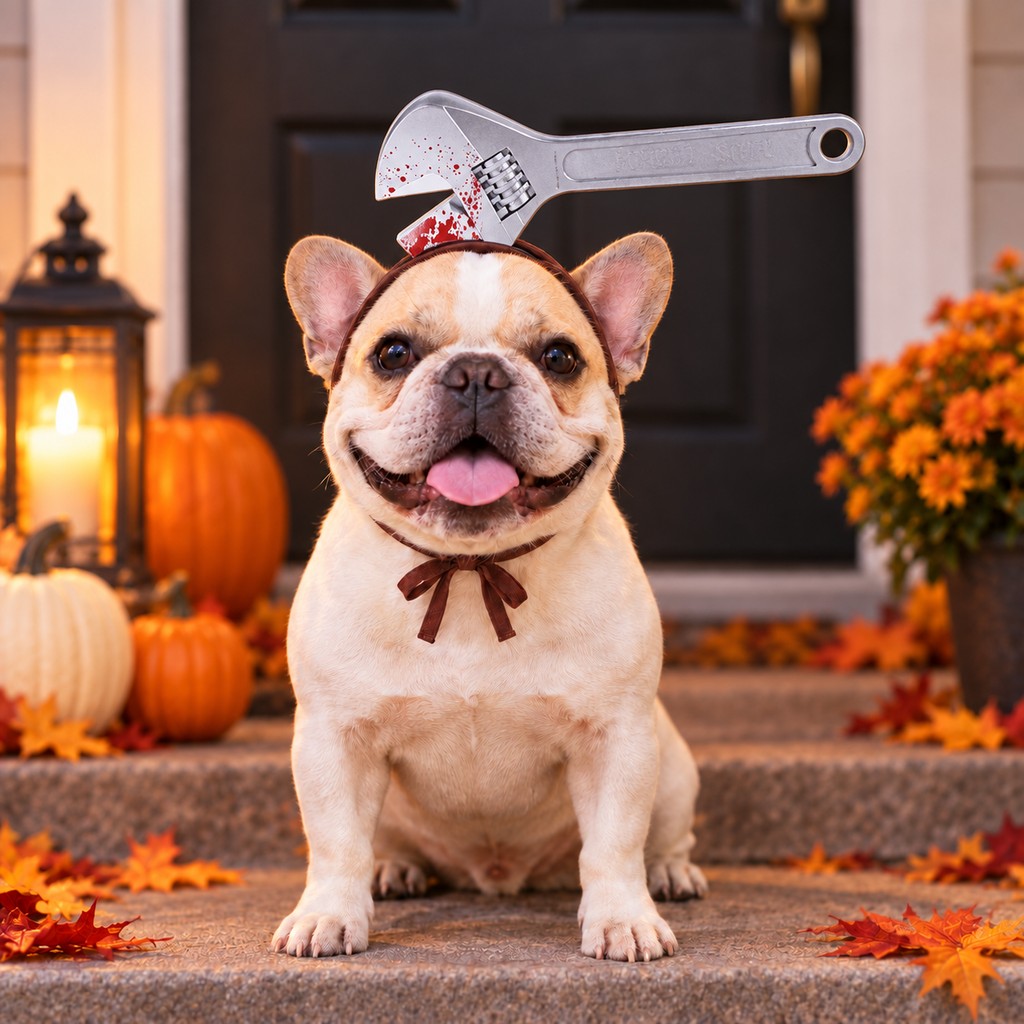 Adjustable wrench style Halloween pet headwear