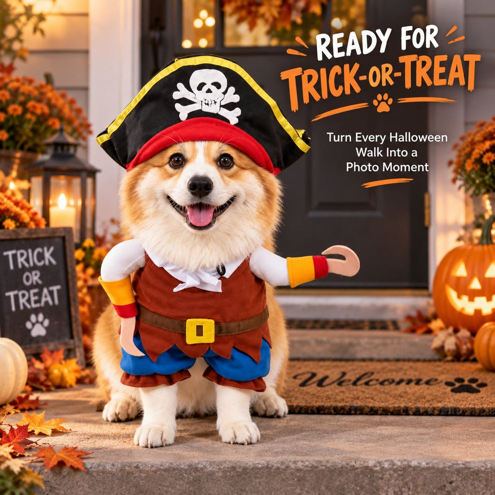 Pirate dog costume for Halloween parties and photos