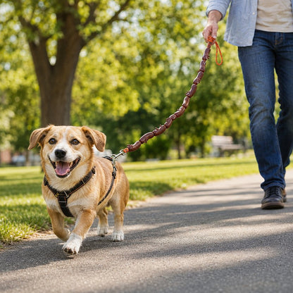 Funny sausage link dog leash with 10-link extended design