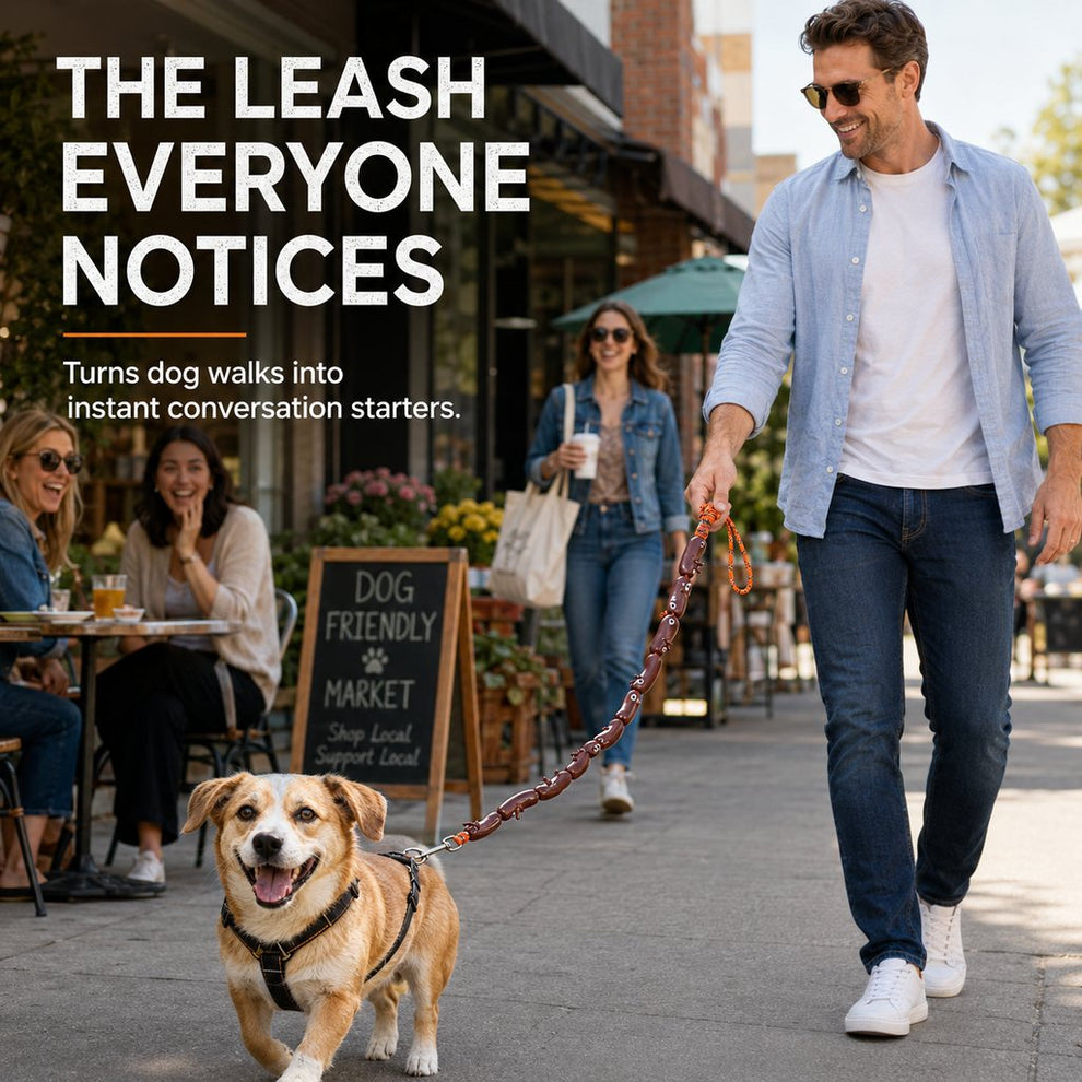 Funny dog leash with 360 degree swivel clasp
