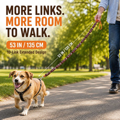 Novelty sausage link dog leash for small and medium dogs