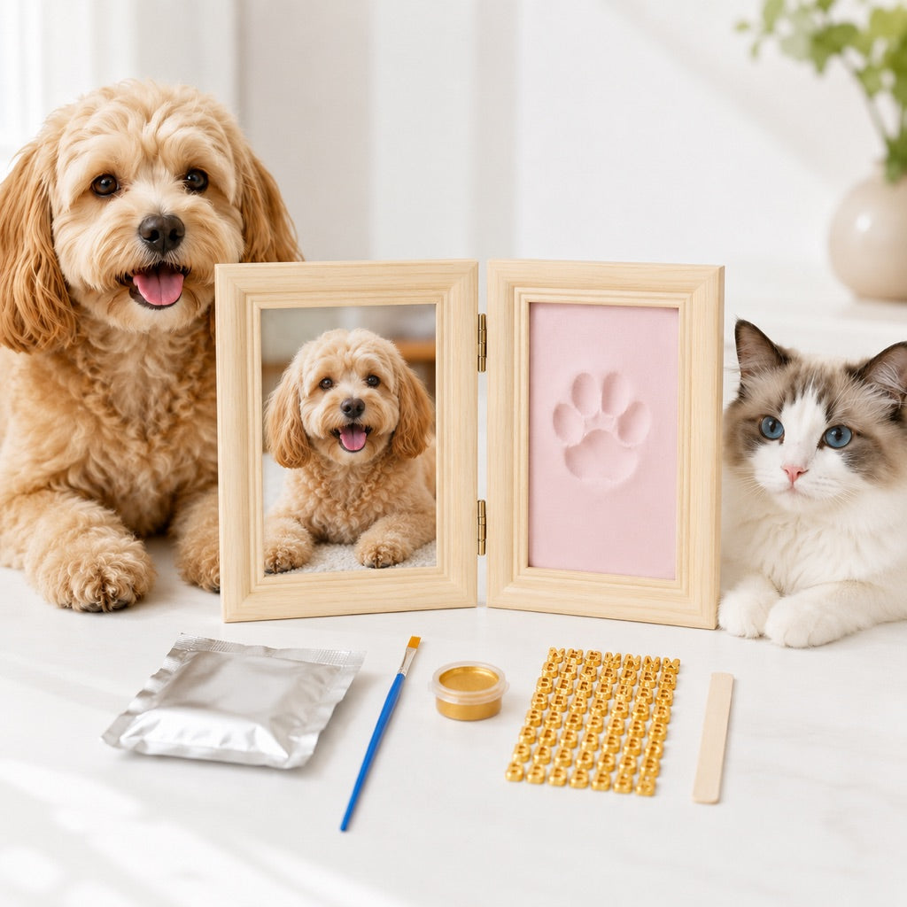 Gift box pet paw print frame kit