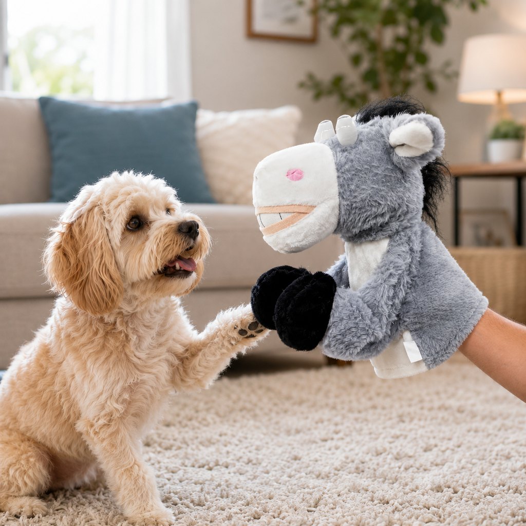 Gray Donkey interactive boxing pet puppet toy