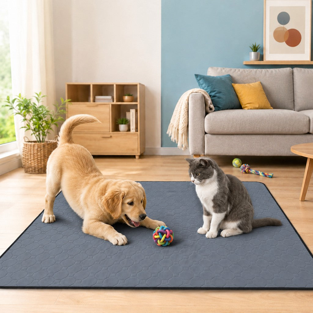 Paws in Awe Reusable Washable Pet Pee Pad for Cats & Dogs - Absorbent Non-Slip Floor Mat for Indoor Potty Training, Playpens & Crates image 12