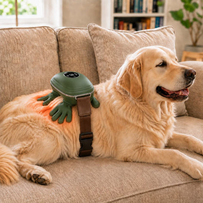 Green remote control dog massager new lifestyle image
