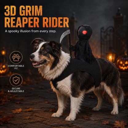 Paws in Awe Grim Reaper Rider Pet Costume – Adjustable 3D Halloween Outfit for Trick-or-Treat, Parties & Photos image 4
