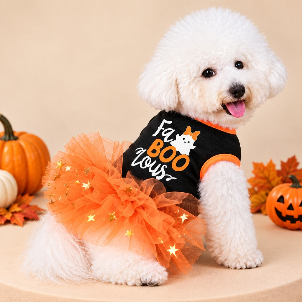 Paws in Awe Halloween Dog Tutu Dress for Parties & Photos - Soft Lightweight Costume for Small Dogs image 9