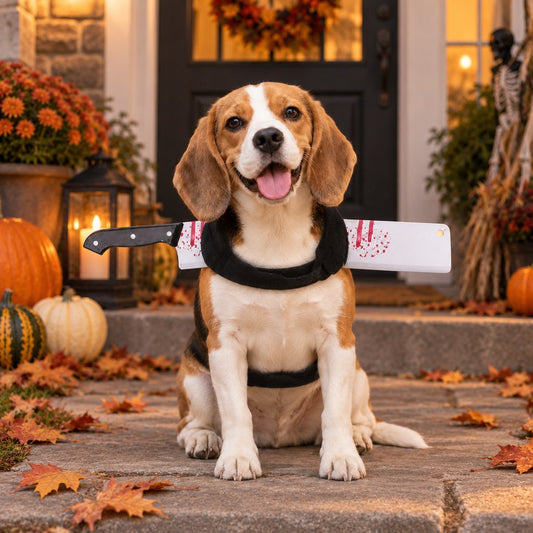 Cleaver style Halloween horror prop dog costume harness