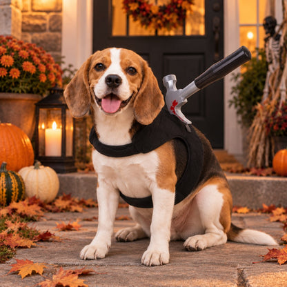 Hammer style Halloween horror prop dog costume harness