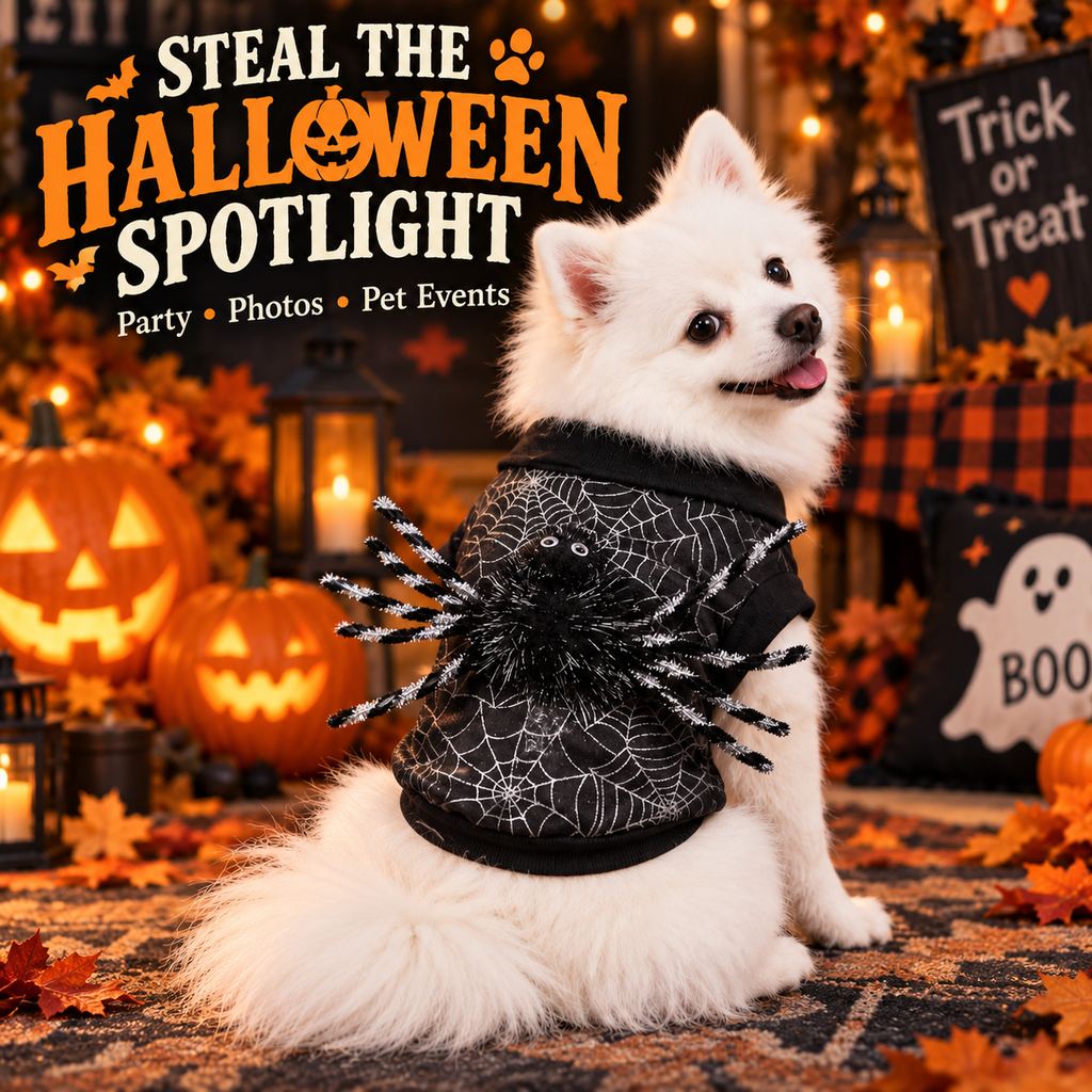 Halloween spider dog outfit for parties and photos