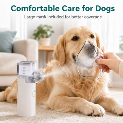 Handheld rechargeable pet mist care device with USB-C cable