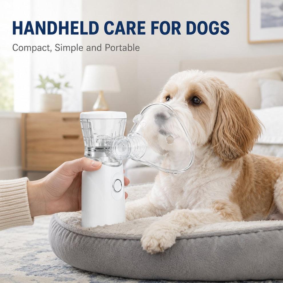 Handheld pet nebulizer for dogs and cats