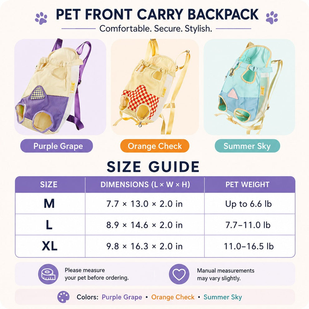 Paws in Awe Hands-Free Cat Carrier Backpack for Walks & Vet Visits - Breathable Front & Back Travel Bag image 7