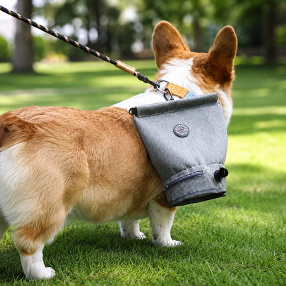 Paws in Awe Dog Poop Bag Holder for Walks - Carry Used Waste Bags Hands-Free Until the Next Trash Can image 1