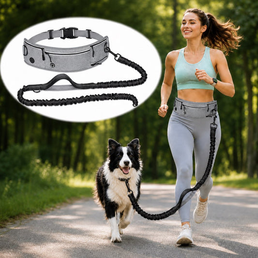 Paws in Awe Hands-Free Dog Running Leash Waist Belt – Shock Absorbing & Reflective, Perfect for Jogging, Hiking & Outdoor Walks with Your Dog image 1