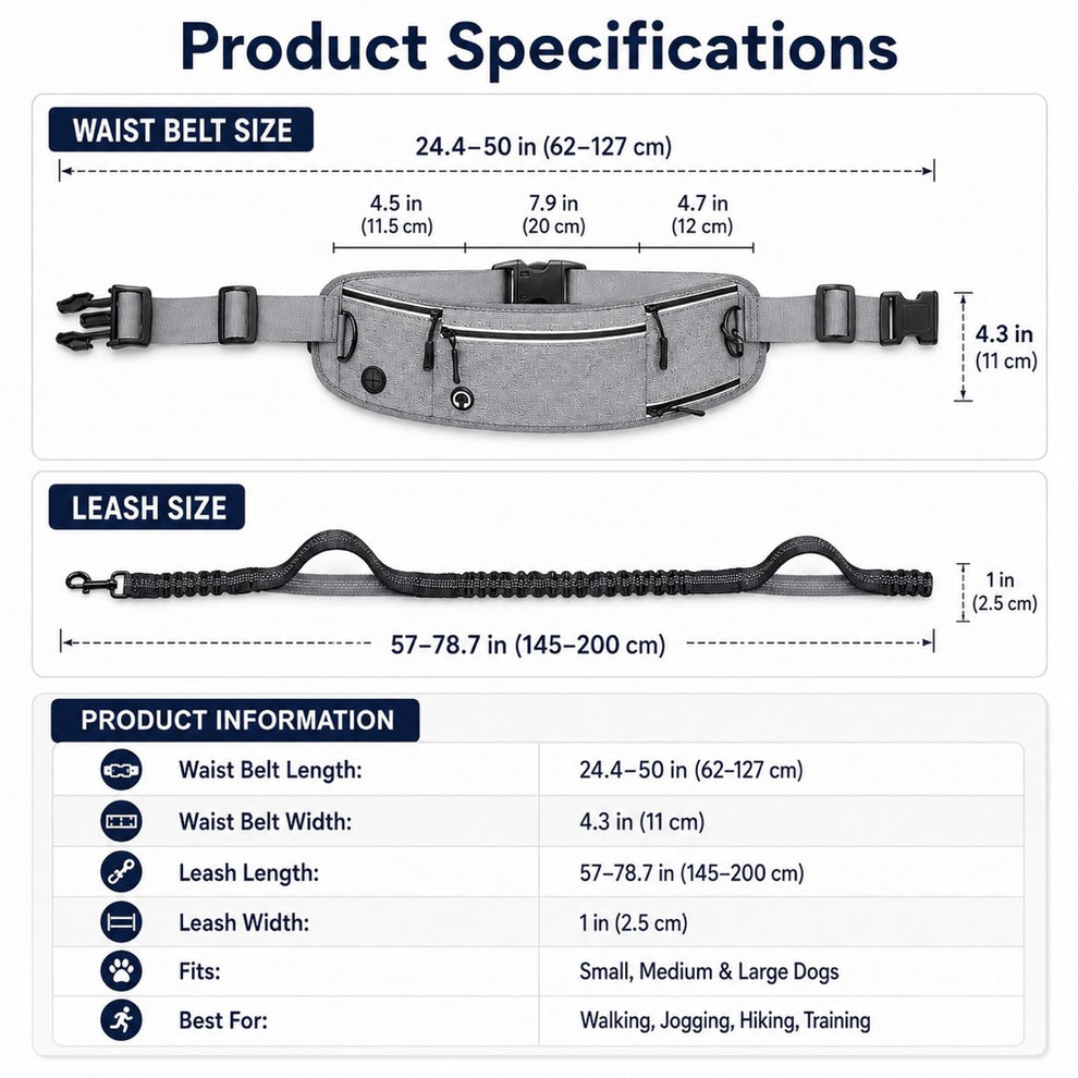 Paws in Awe Hands-Free Dog Running Leash Waist Belt – Shock Absorbing & Reflective, Perfect for Jogging, Hiking & Outdoor Walks with Your Dog image 4